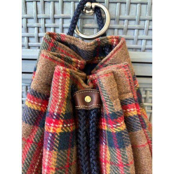 NWOT Vintage Gap Mt. Whistler Lodge wool blend tartan backpack D4 - Picture 4 of 7